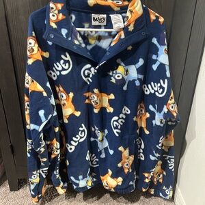 Bluey Fleece Pullover with Cartoon Print